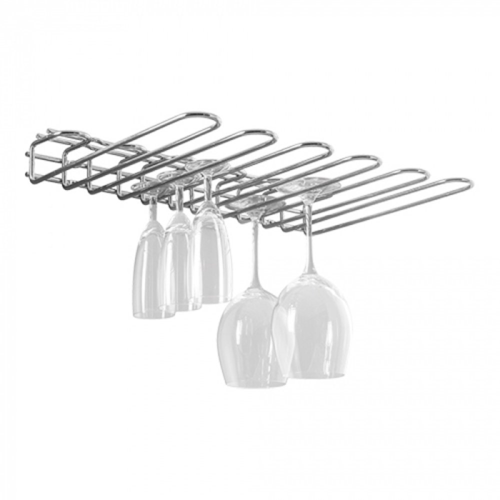 Emga Glazenophangrek | Verchroomd | Ca. 20 Glazen | Plafondmodel | 450x320x60(h)mm