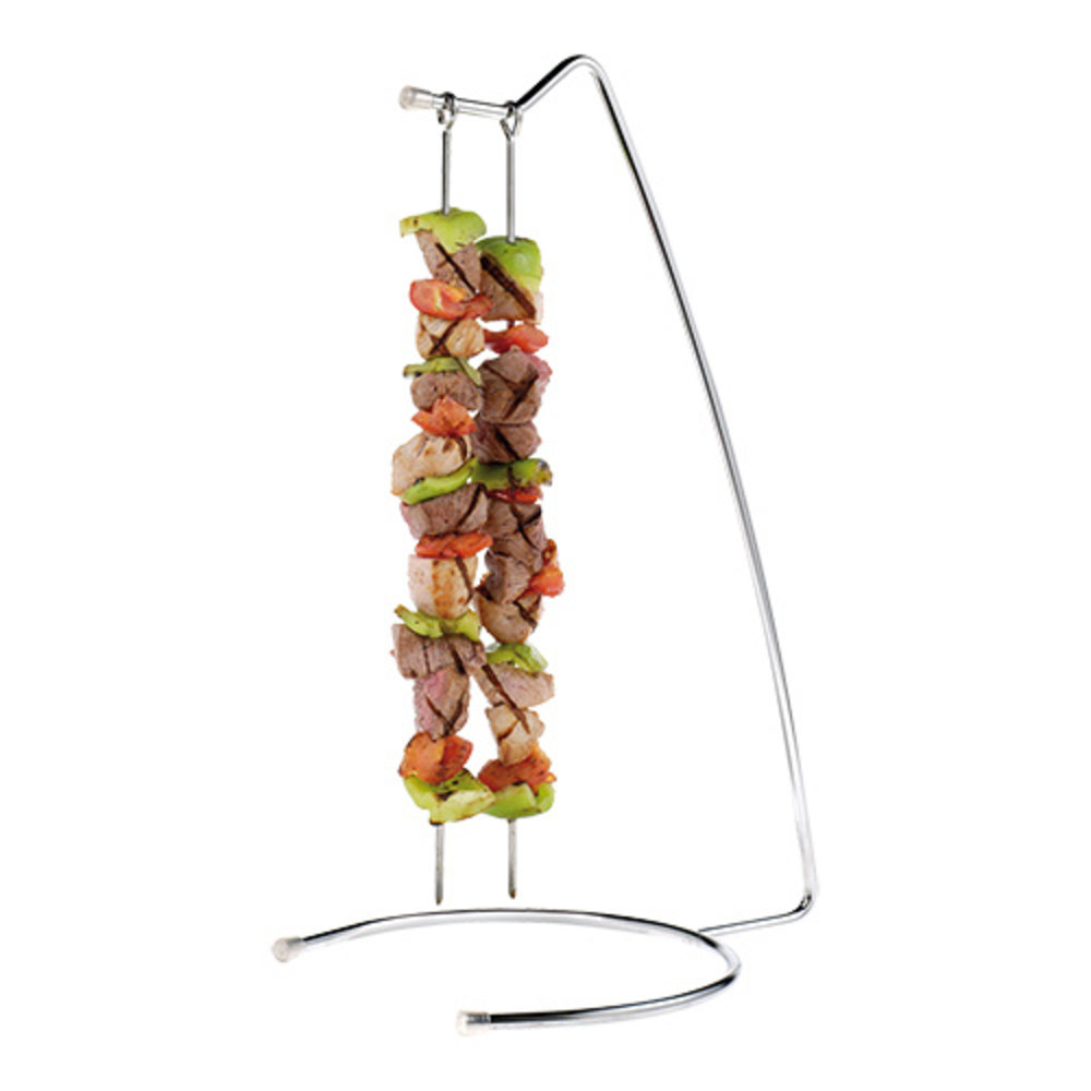 Emga Serveerspies Standaard | Rvs | Incl. 2 Spiesen 350mm | Voor Borden Vanaf 25cm | 280x230x470(h)mm