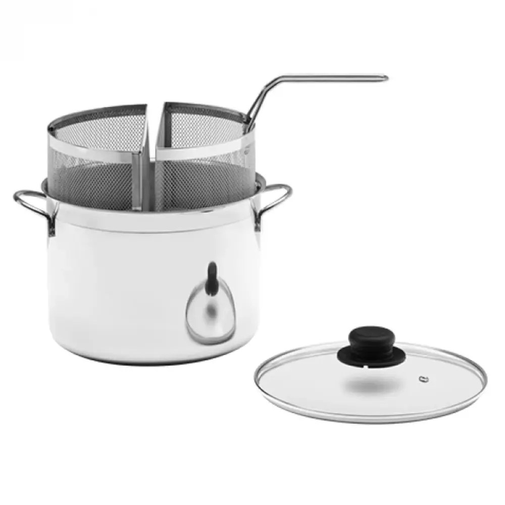 Emga Pastakookpan | Rvs | 6L | Div. Warmtebronnen | Incl. Pastamanden + Deksel | ø240x185(h)mm