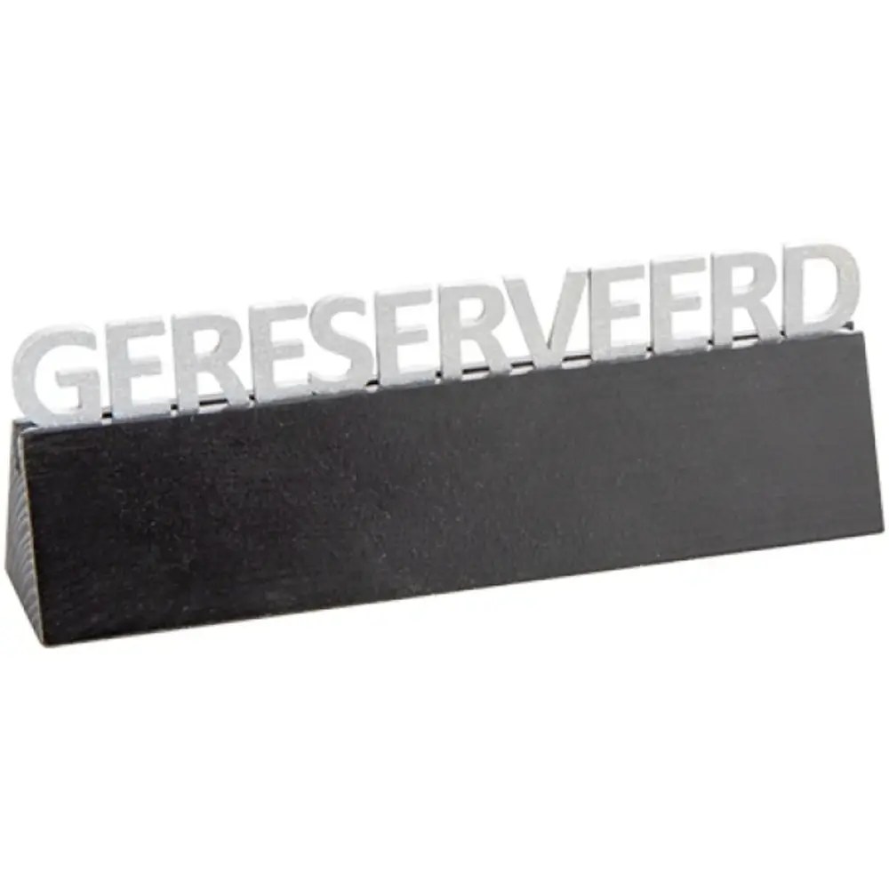 Emga Tafelbordje | Hout | "gereserveerd" | 2-zijdig | 175x30x70(h)mm