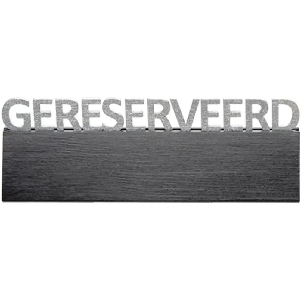 Emga Tafelbordje | Hout | "gereserveerd" | 2-zijdig | 175x30x70(h)mm