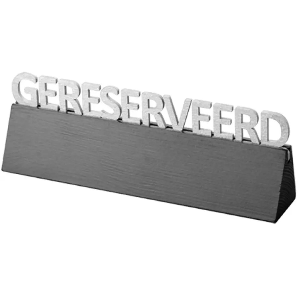 Emga Tafelbordje | Hout | "gereserveerd" | 2-zijdig | 175x30x70(h)mm
