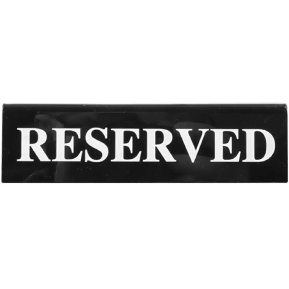 Emga Tafelbordje | Kunststof | "reserved" | 2-zijdig | 175x30x70(h)mm
