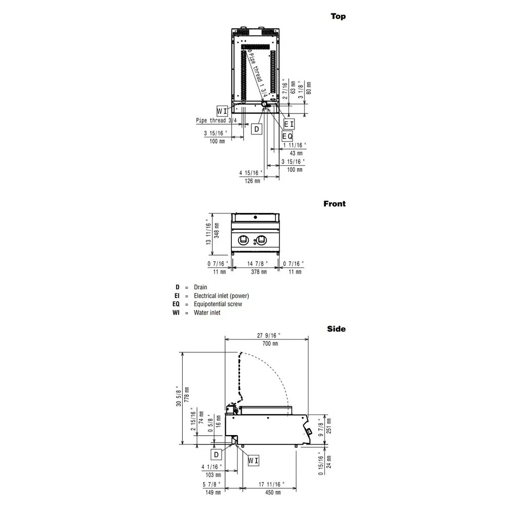Diamond Sudderplaat | Maxima 700+ | Vlak (1 Brander) | 300x340mm