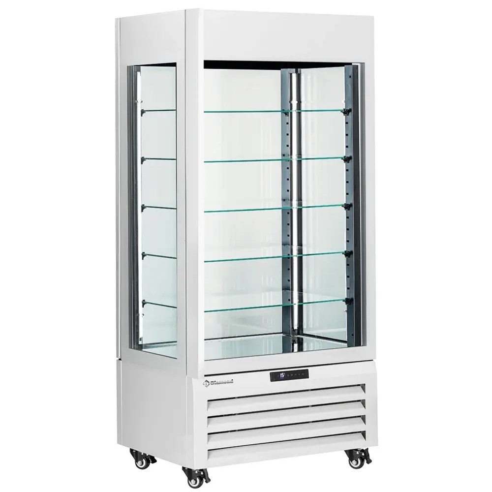 Diamond Wijnkoelvitrine | Exalta | Energiezuinig | 600l (120x 75cl) | Zwart | 1 Zone | 0°c/+10°c | Geforceerd | Wielen (geremd) | 900x650x1900(h)mm