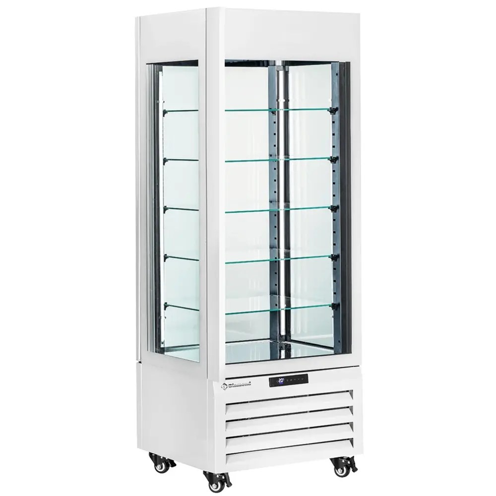 Diamond Wijnkoelvitrine | Exalta | Energiezuinig | 600l (120x 75cl) | Zwart | 1 Zone | 0°c/+10°c | Geforceerd | Wielen (geremd) | 900x650x1900(h)mm