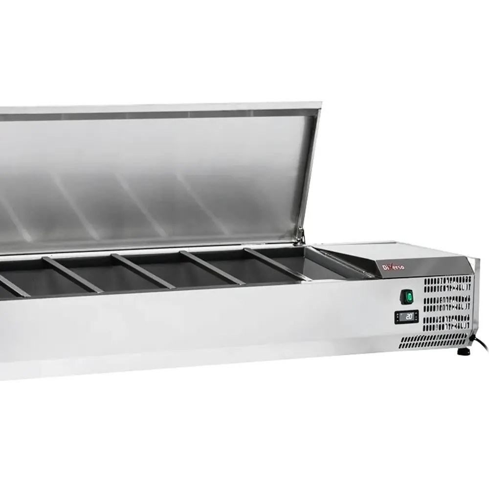 Diverso by Diamond Opzetkoelvitrine | 8x 1/4 GN | +2°c/+8°c | 1800x335x440(h)mm