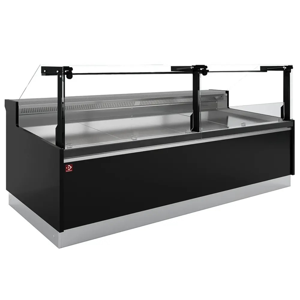 Diamond Wandkoeling | Rimini Line | Zwart | +1°c/+7°c | Statisch + Ventilator | Open | Intern Nachtgordijn | 1312x852x1500(h)mm