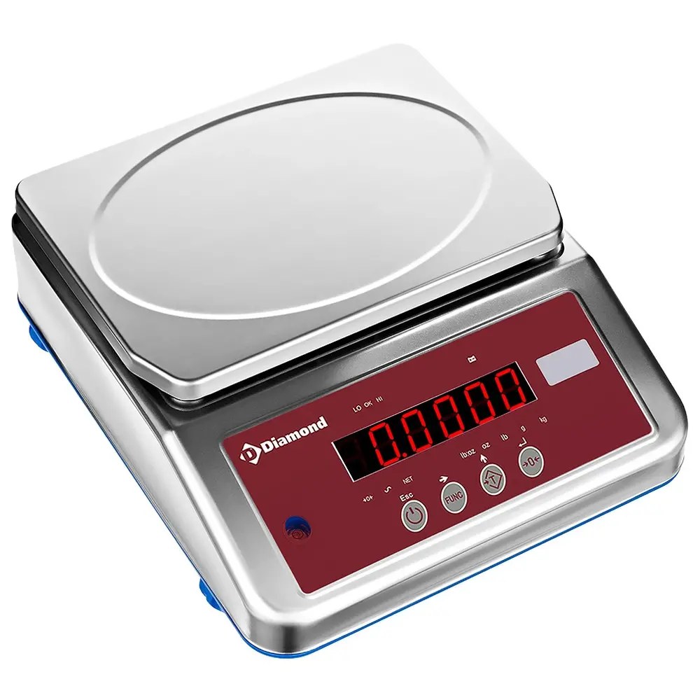 Diamond Keukenweegschaal | Libra Line | Kunststof/rvs | Max. 16kg | 1g Nauwkeurig | Bedraad/draadloos (oplaadbaar) | Stof-/waterdicht | 300x310x105(h)mm
