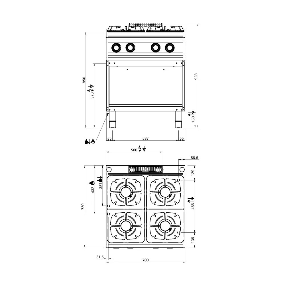 Diverso by Diamond Vrieskast | 400l | Wit | -15°c/-20°c | Statisch | 600x723x1902(h)mm