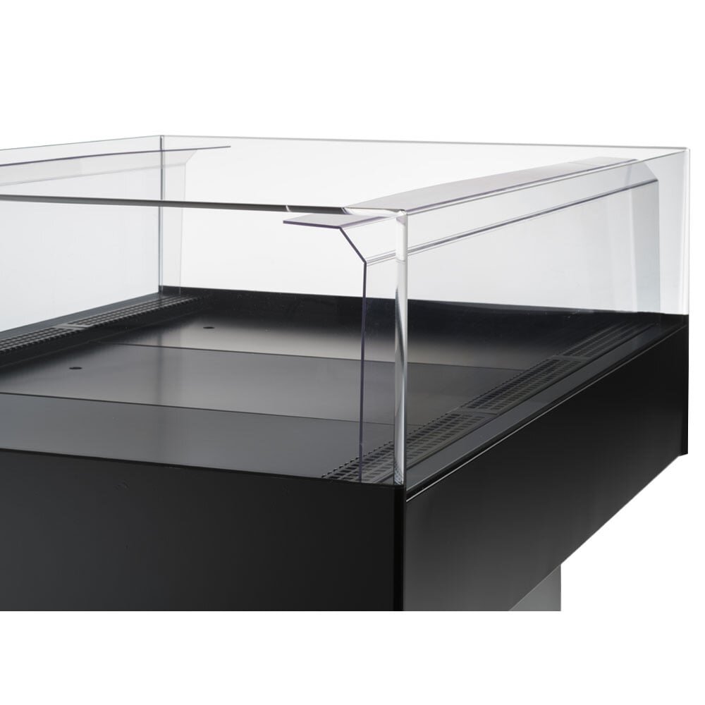 Diamond Koeleiland | Zwart | +2°c/+6°c | Geforceerd | Intern Nachtgordijn | 1290x960x940(h)mm