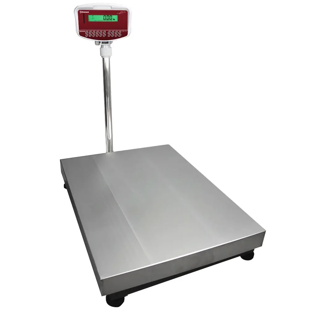 Diamond Platformweegschaal | Libra Line | Rvs/kunststof | Max. 150kg | 10g Nauwkeurig | Bedraad/draadloos (oplaadbaar) | Waterdicht | 400x620x860(h)mm