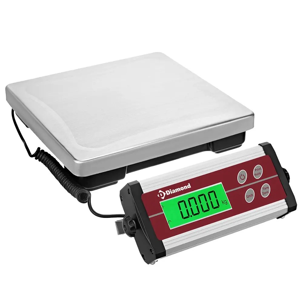 Diamond Platformweegschaal | Libra Line | Rvs/kunststof | Max. 15kg | 5g Nauwkeurig | Draadloos | Waterdicht | 300x300x50(h)mm