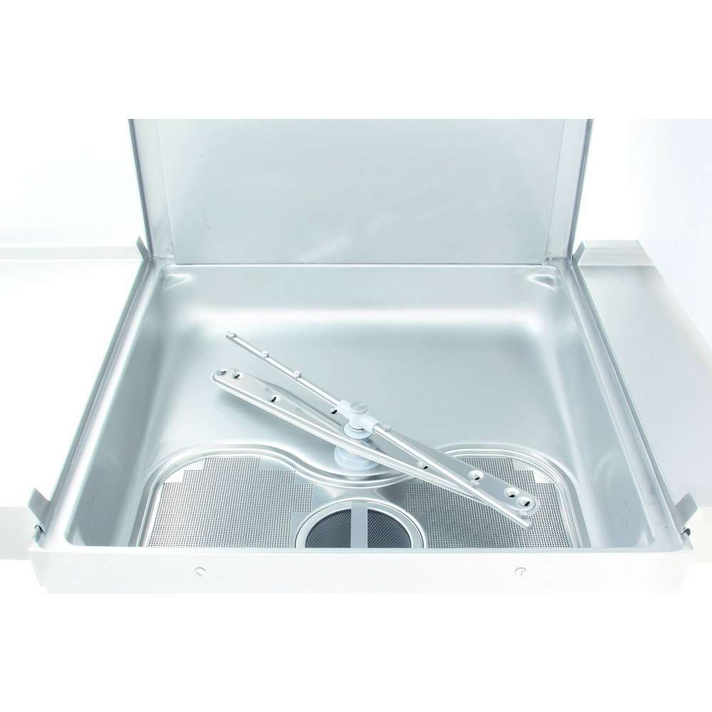 Diamond Doorschuifvaatwasser | Met Inlooptafel + Uitlooptafel + Spoeldouchekraan | 500x500mm Mand + Break Tank | 400v | 2620x800x1530/2010(h)mm