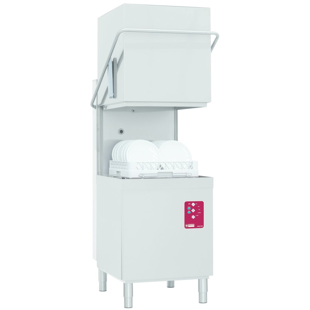 Diamond Doorschuifvaatwasser | Met Inlooptafel + Uitlooptafel + Spoeldouchekraan | 500x500mm Mand + Break Tank | 400v | 2620x800x1530/2010(h)mm