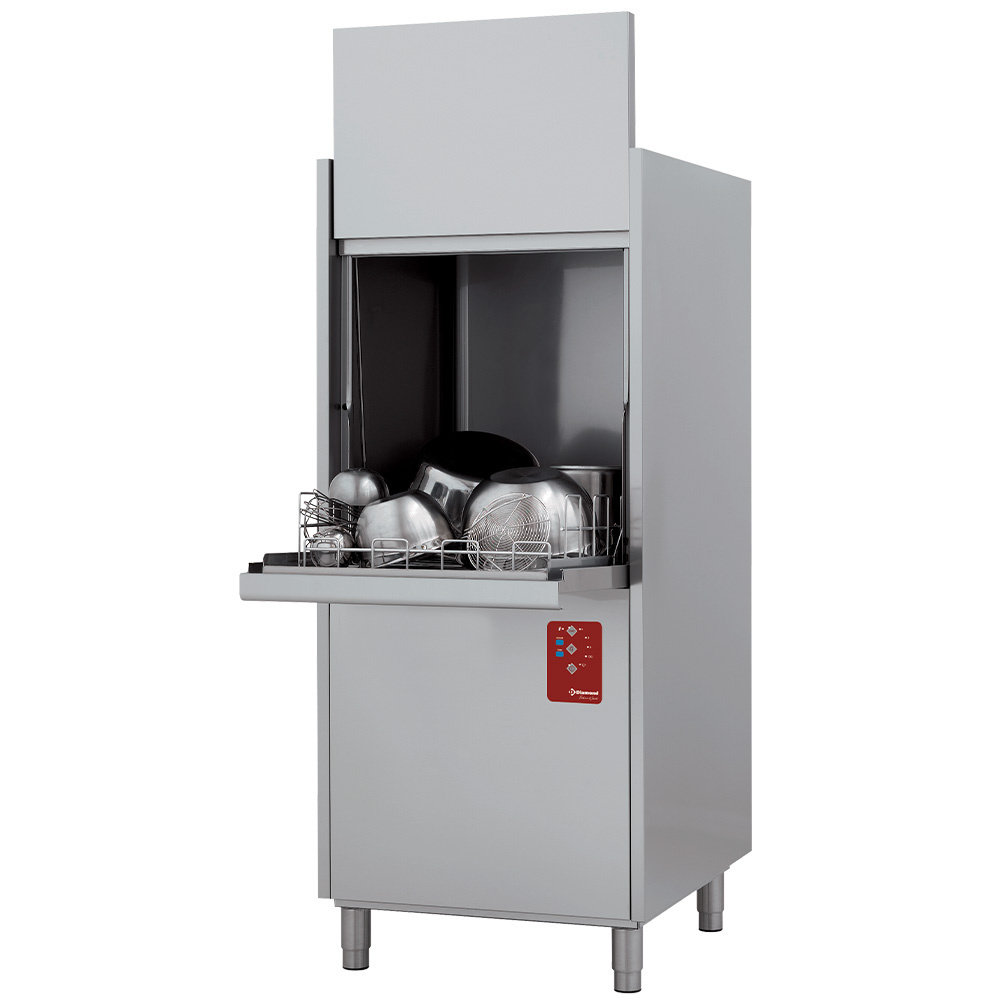Diamond Horeca Pottenwasser Rvs | 550x610mm Mand + Break Tank | 400v | 720x780x1760/2030(h)mm