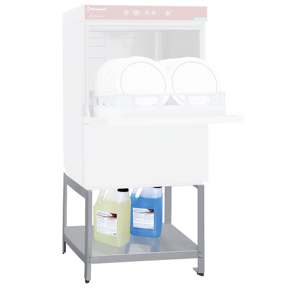 Diamond Horeca Vaatwasser + Onderstel | Mand 500x500mm | 400v | Naglanspomp | 600x630x1387(h)mm