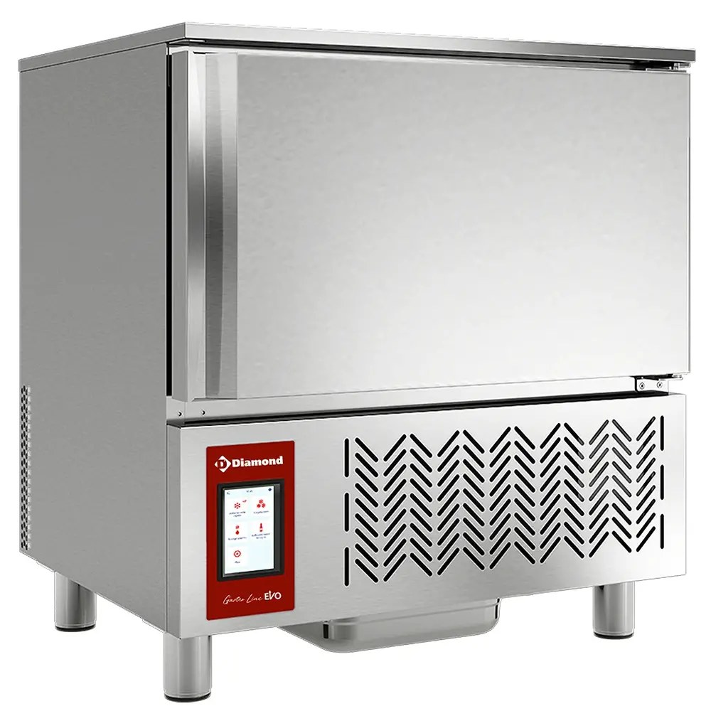 Diamond Blastchiller | Gold Line | 5 Niveaus (en/gn) | 20kg Koelen / 12kg Vriezen | 0.85kw (230v) | Touchscreen | 784x800x900(h)mm