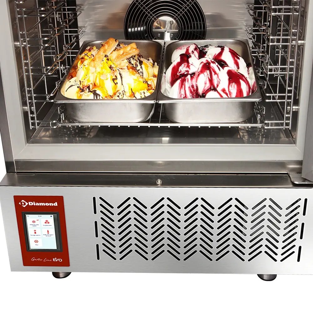 Diamond Blastchiller | Gold Line | 5 Niveaus (en/gn) | 20kg Koelen / 12kg Vriezen | 0.85kw (230v) | Touchscreen | 784x800x900(h)mm