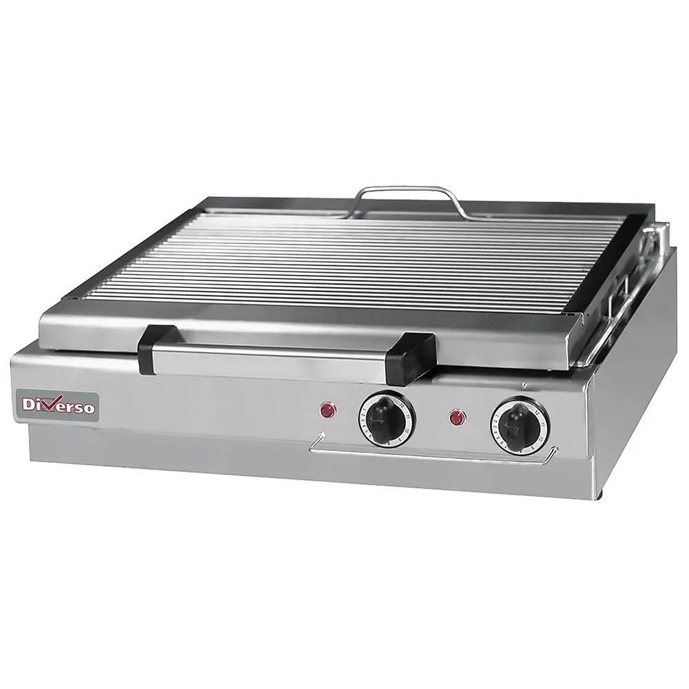 Diverso by Diamond Stoomgrill | Elektrisch | Oppervlak 600x340 (rvs) | 7.5kw (400v) | 700x500x185(h)mm