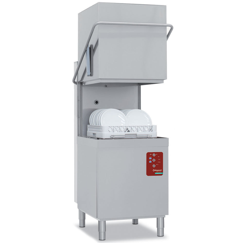 Diamond Doorschuifvaatwasser + Osmose Unit | Ontsmetting | Mand 500x500mm | Afvoerpomp | Zeeppomp | Naglanspomp | Breaktank | 710x800x1530/2010(h)mm