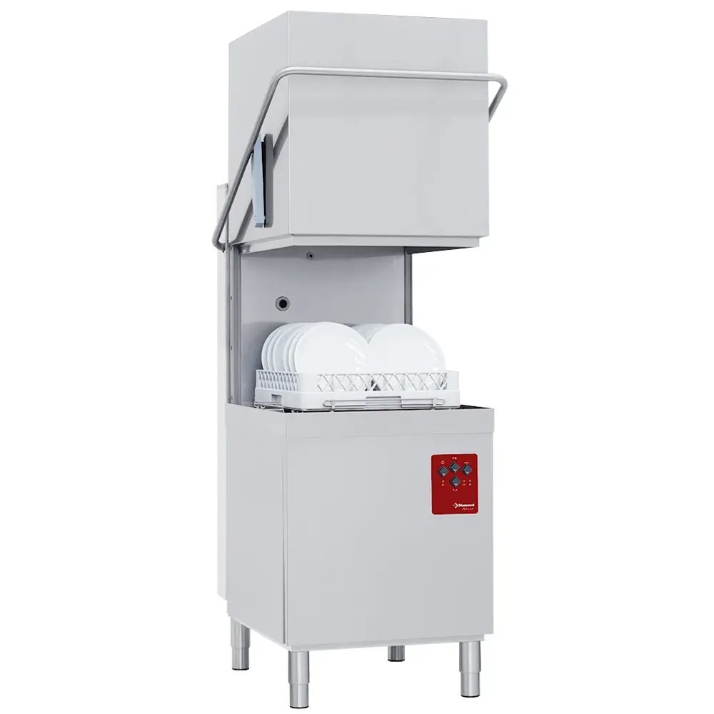 Diamond Doorschuifvaatwasser | Fast Wash | Mand 500x500 | Zeeppomp | Naglanspomp | 400v | 710x800x1530/2010(h)mm