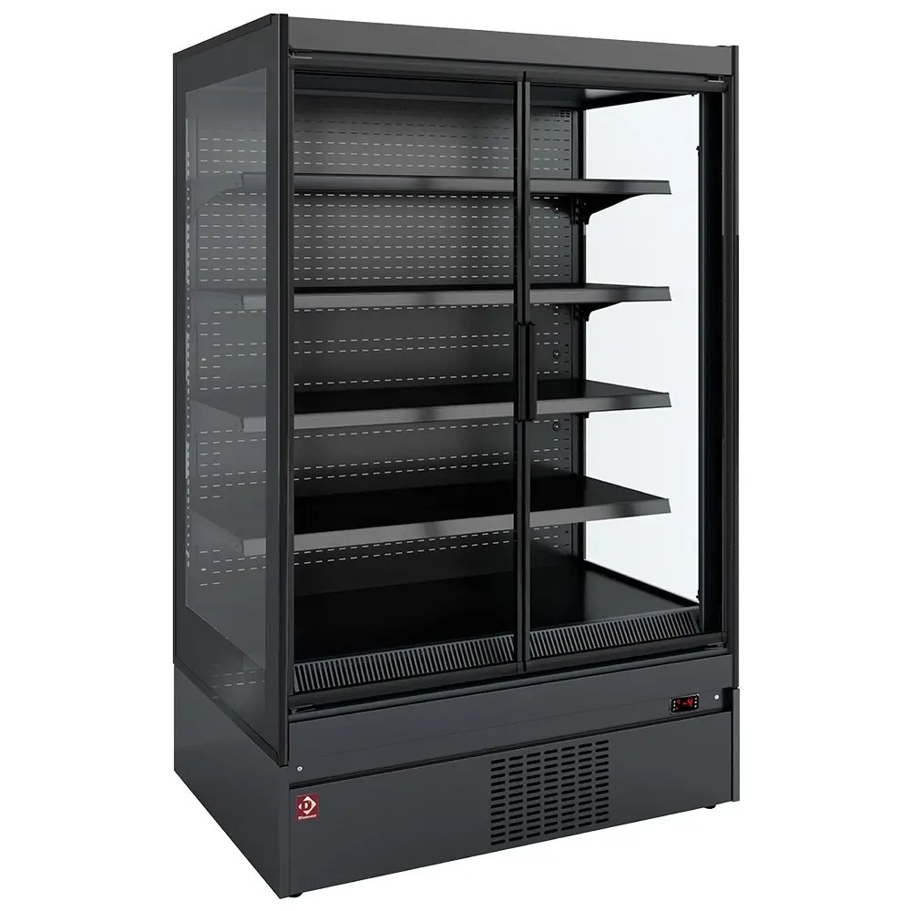 Diamond Wandvriezer | Como Line | Zwart | -15°c/-18°c | Statisch + Ventilator | Draaideuren | 1350x898x2040(h)mm