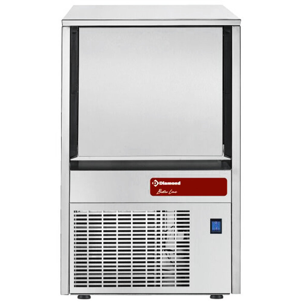 Diamond Ijsblokjesmachine | Bistroline | Holle Blokjes (20g) | 22kg/24u | Bunker 9kg | Luchtgekoeld | 401x506x643/700(h)mm
