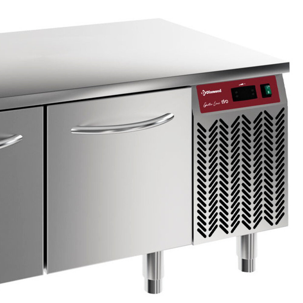 Diamond Vrieswerkbank | Gastro Line | Laag Model | 240l | 2 Laden (1/1 Gn) | -15°c/-20°c | Geforceerd | 1200x700x570/610(h)mm