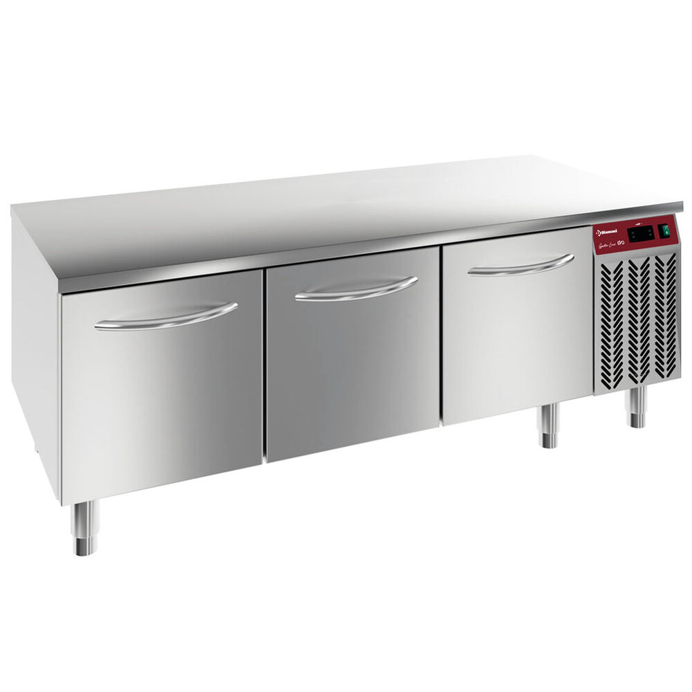 Diamond Vrieswerkbank | Gastro Line | Laag Model | 360l | 3 Laden (1/1 Gn) | -15°c/-20°c | Geforceerd | 1650x700x570/610(h)mm
