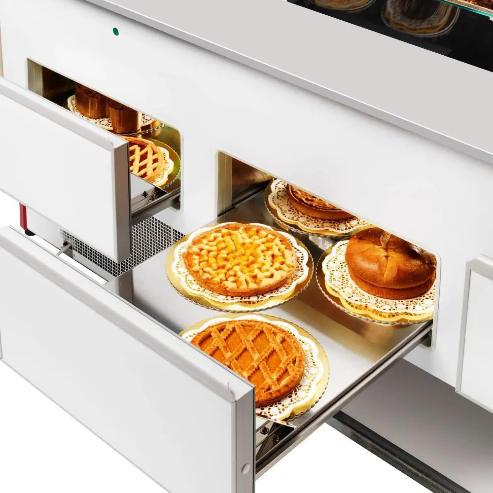 Diamond Gebak-/patisseriekoeltoonbank | Verona | Ladensysteem | +4°c/+6°c | Statisch | Kantelruit | 2200x980x1237(h)mm