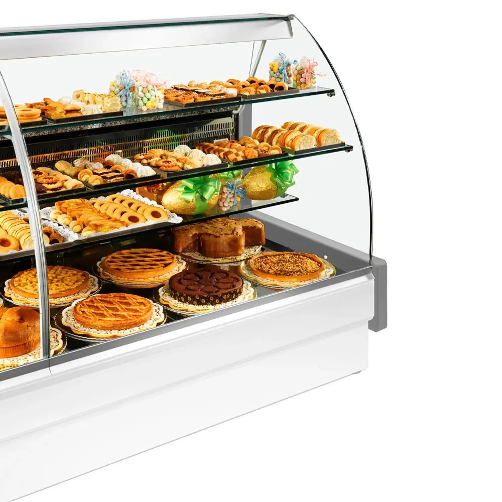 Diamond Gebak-/patisseriekoeltoonbank | Verona | Ladensysteem | +4°c/+6°c | Statisch | Kantelruit | 2200x980x1237(h)mm