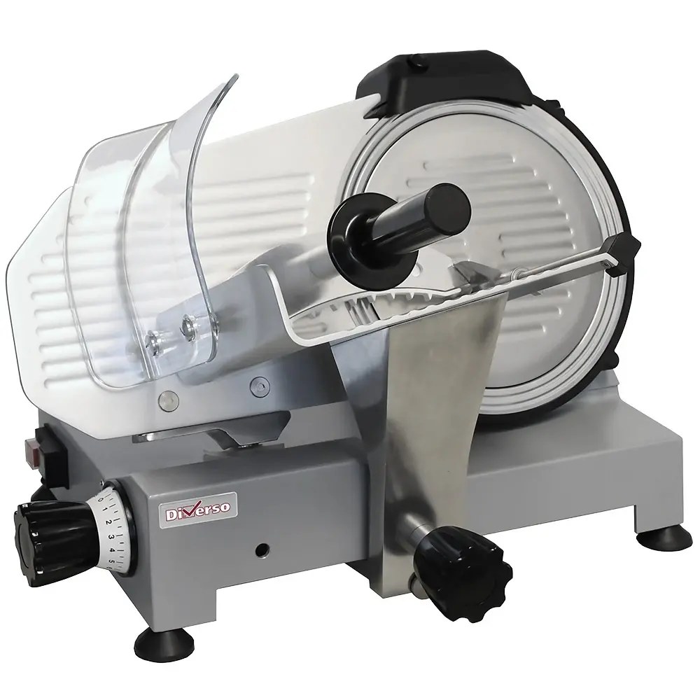 Diverso by Diamond Vleessnijmachine | Mes ø250mm | Capaciteit 190x250mm | Snijdikte 0-15mm | 0.15kw (230v) | 470x470x370(h)mm