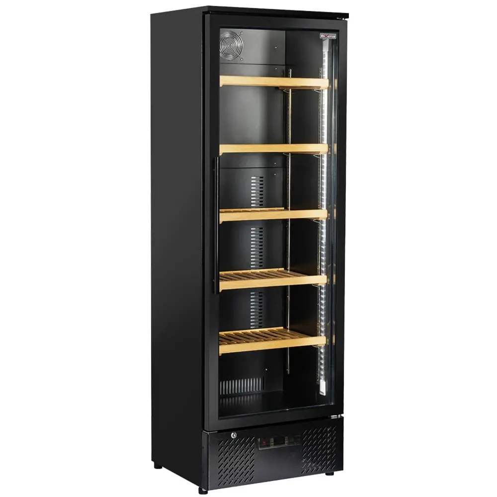 Diverso by Diamond Wijnkoelkast | 460l (150x 75cl) | Zwart | 1 Zone | +5°c/+14°c | Geforceerd | Wielen | 900x558x1800(h)mm