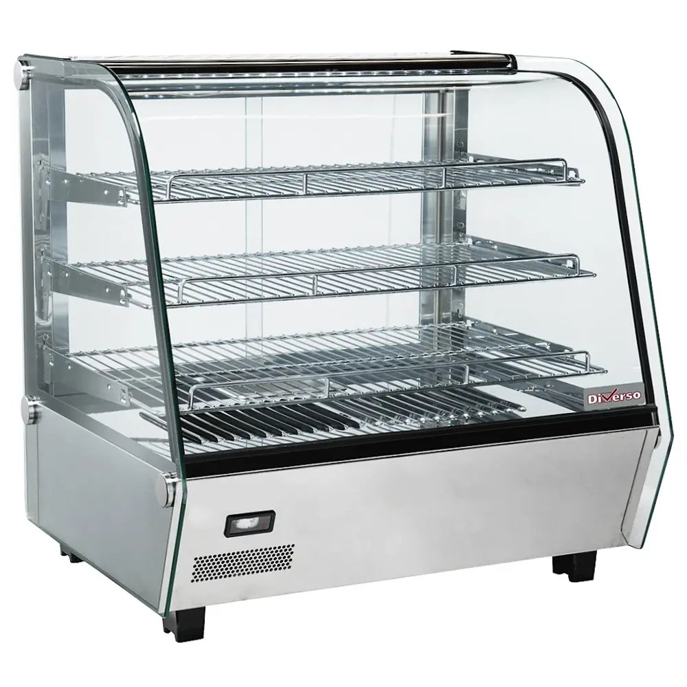 Diverso by Diamond Koelvitrine | 160l | Rvs/zwart | +1°c/+12°c | Geforceerd | 3 Niveaus | 875x570x685(h)mm