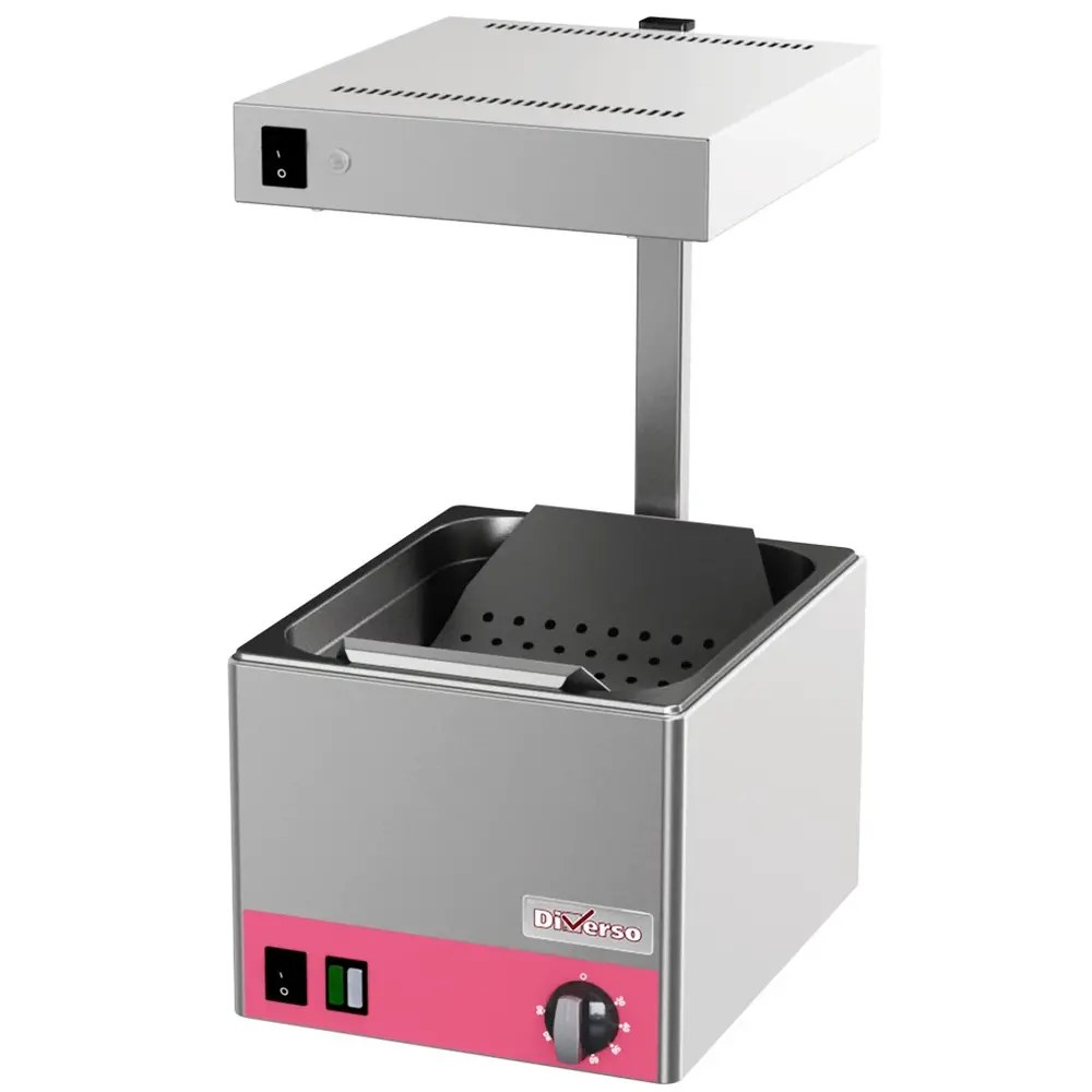 Diverso by Diamond Vapogrill | Elektrisch | Oppervlak 270x450 | 50°c/300°c | 4kw (400v) | 400x700x280(h)mm