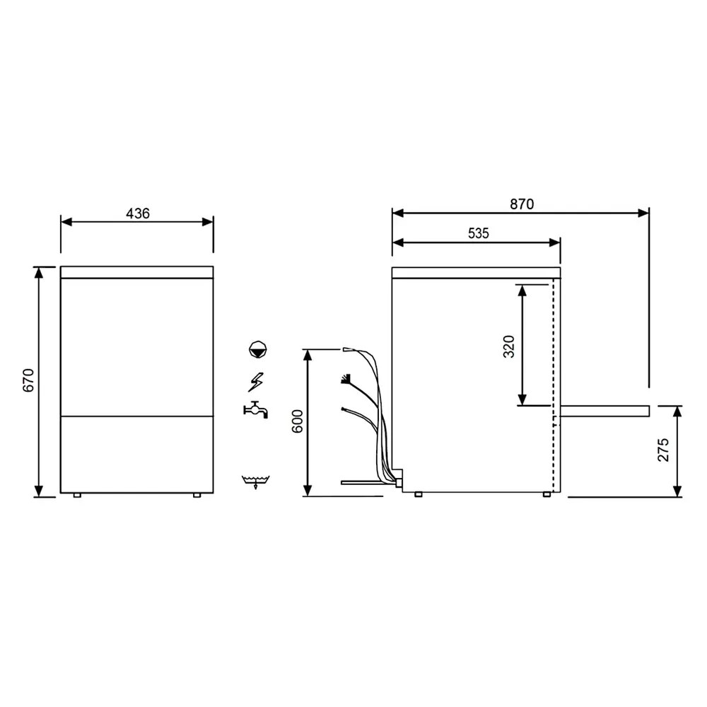 Diamond Rekwerk | L-vorm | Minicold Evo (c40b) + Diverso by Diamond (c17/z17) | 4 Niveaus (diepte 400) | 1390x1145x1750(h)mm
