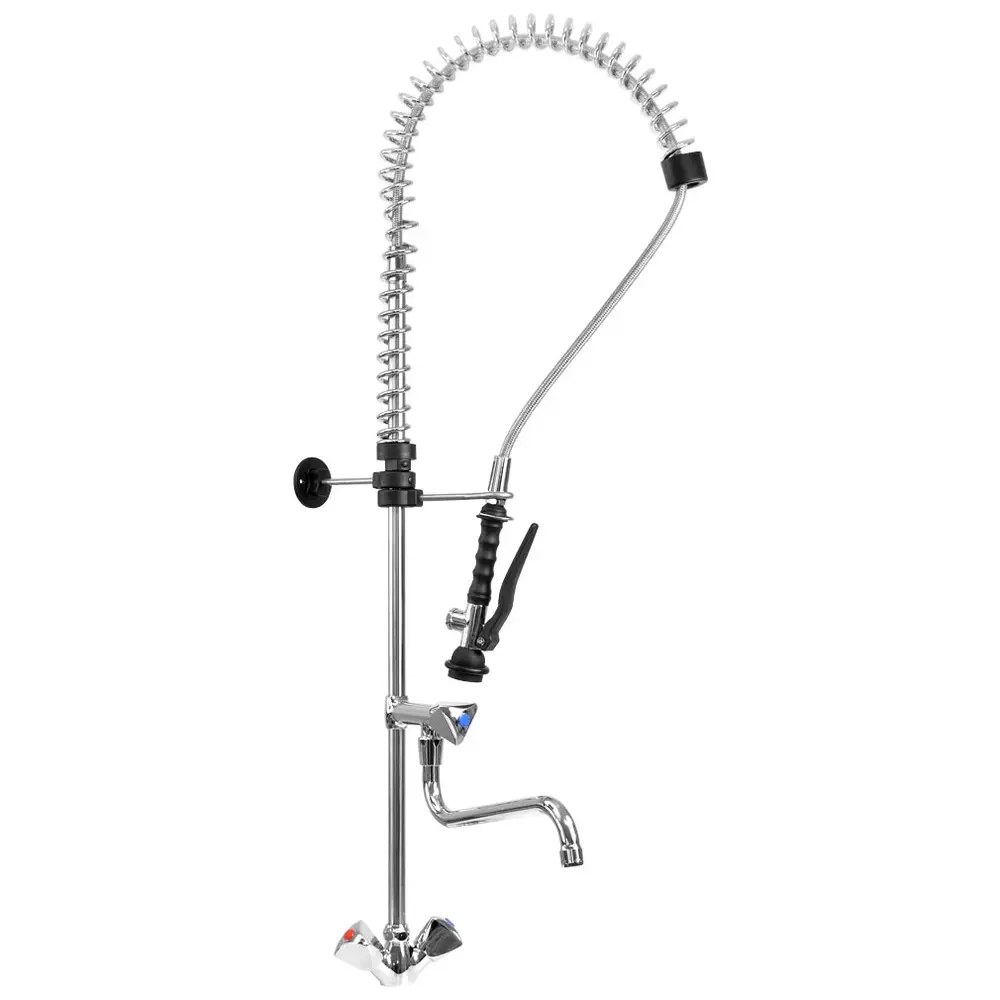 Diverso by Diamond Voorspoeldouche | Handdouche (flexibele Hals) + Middenuitloop | Mengkraan | 1-gats | 1100(h)mm