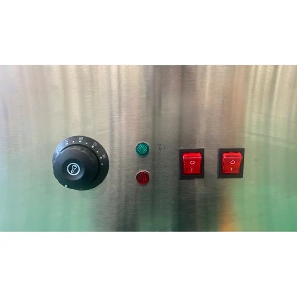 Unninox Bain-marie | Elektrisch | 4x 1/1 GN | 30°c/85°c | 3kw (230v) | Aftapkraan | Gesloten Onderkast | 1530x820x855(h)mm