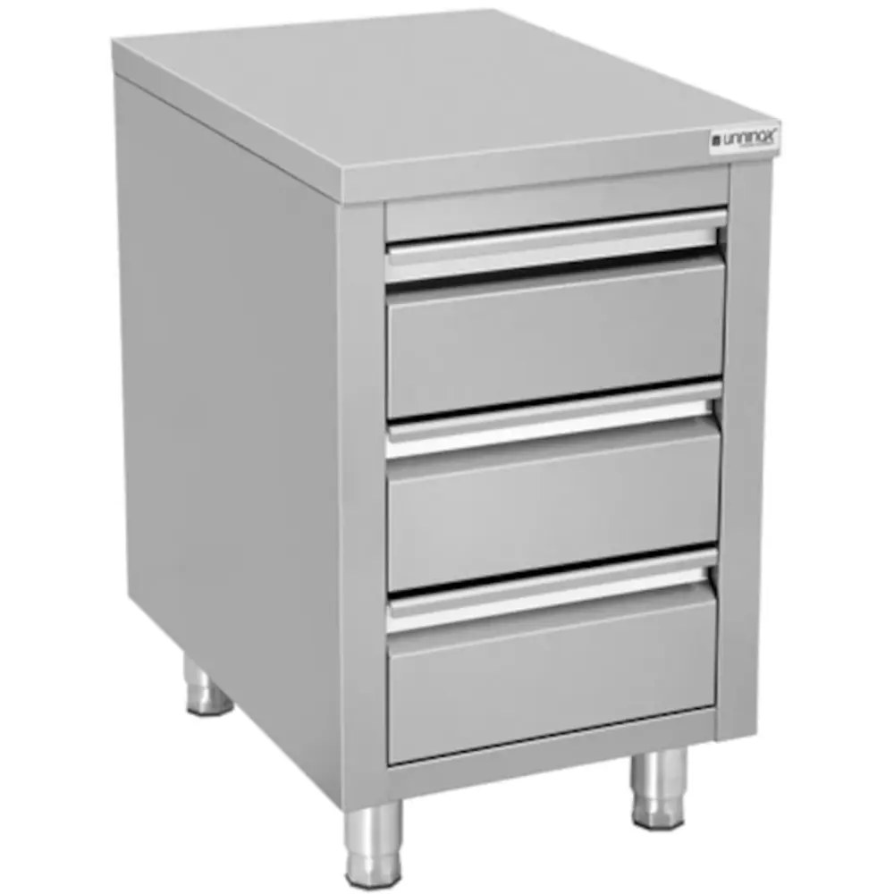 Unninox Werktafel | Rvs | 3 Laden | 500x700x850(h)mm