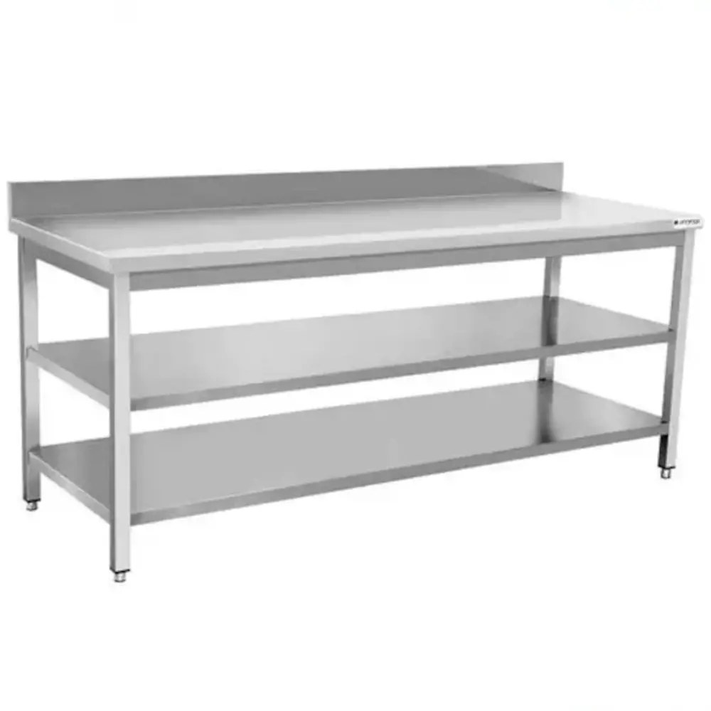 Unninox Werktafel | Eco | Rvs | Dubbel Bodemschap | Diepte 700 | Hoogte 850/900 | Breedte 600-2000 | Zelfmontage