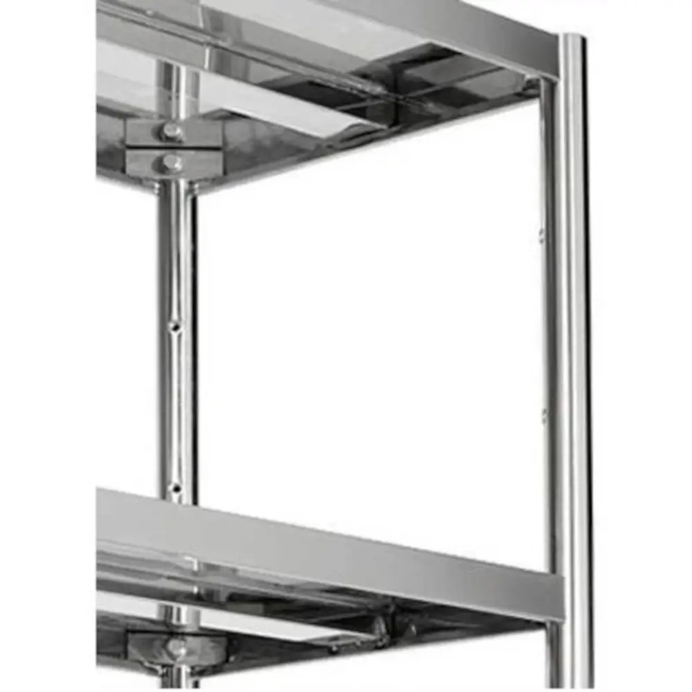 Unninox Opbergrek | Eco | Rvs | 4 Schappen (verstelbaar) | 1800x500x1800(h)mm