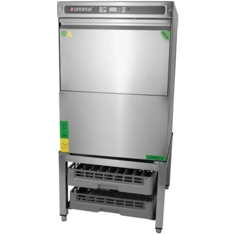 Unninox Rvs Onderstel Vaatwasser | Cap. 2x 500x500mm Korf | 610x610x400(h)mm
