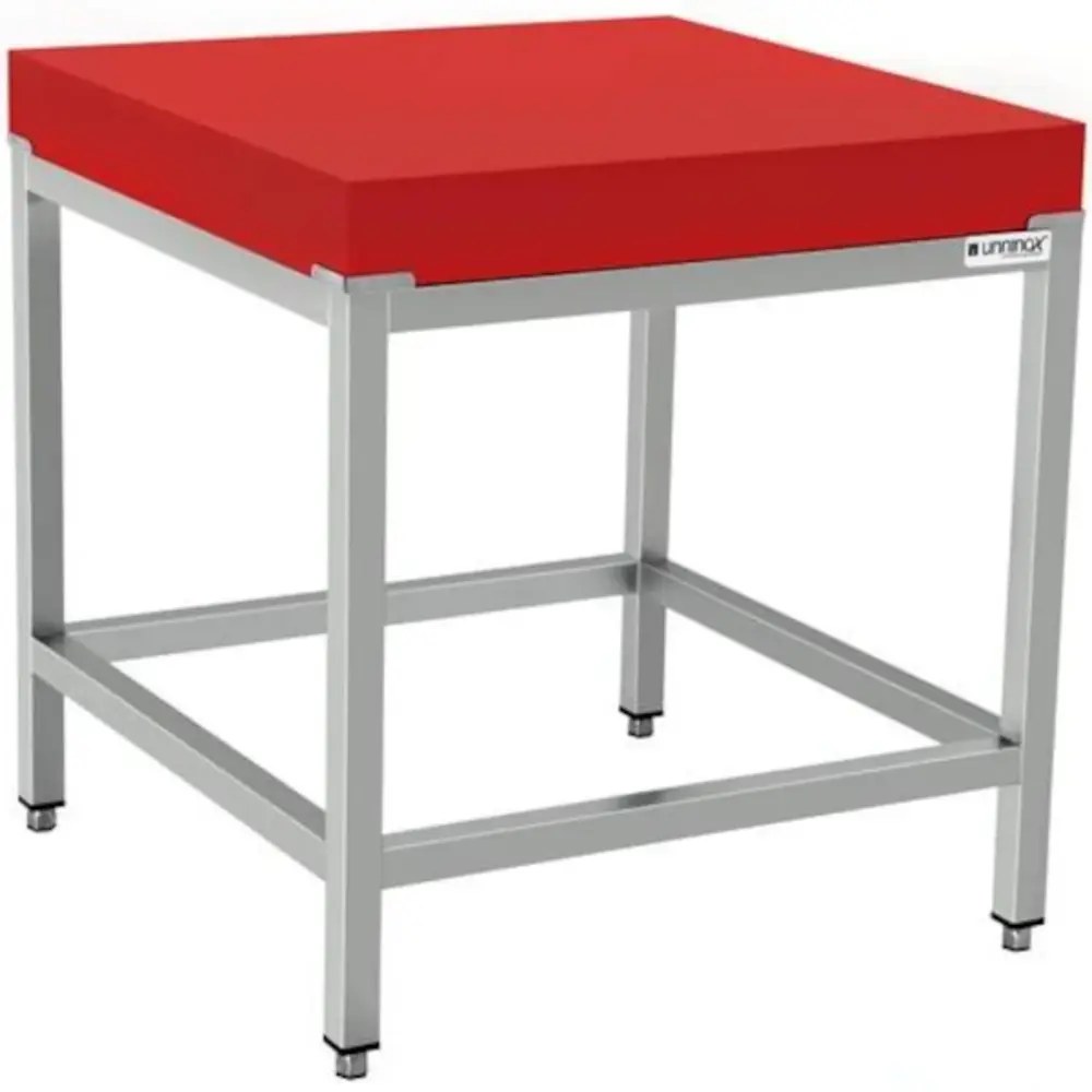 Unninox Hakblok | Rvs/polyethyleen | Blokdikte 100mm | Gelast | 700x700x850(h)mm
