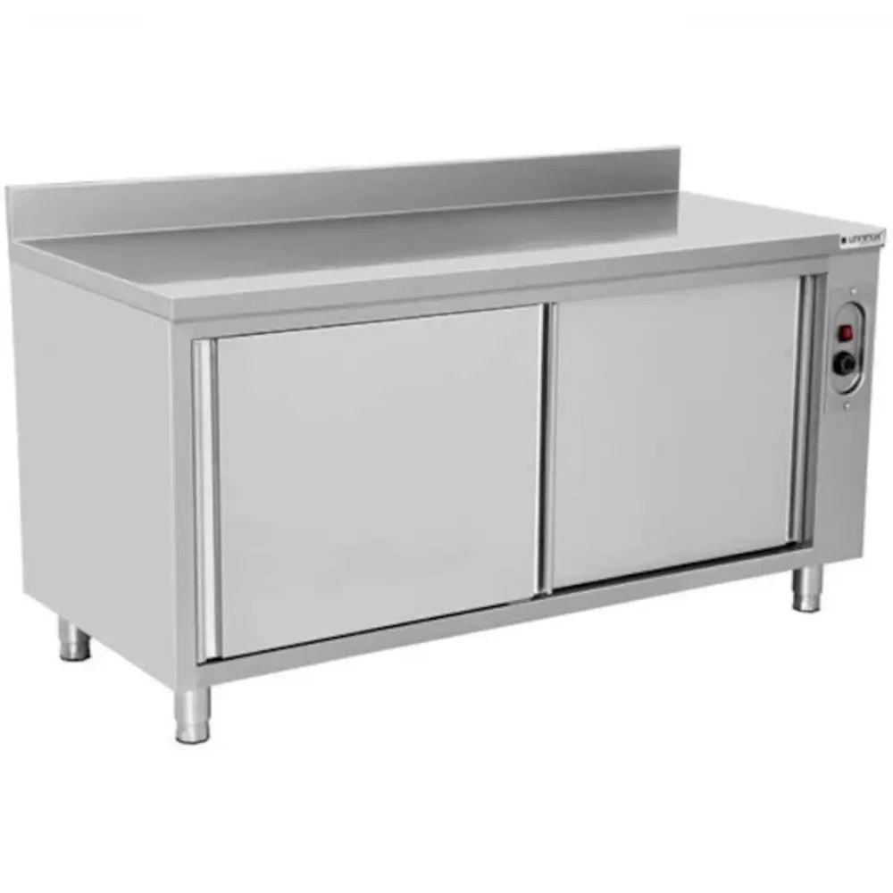 Unninox Warmhoudkast | Rvs | 30°c/80°c | Geventileerd | Schuifdeuren | 230v | Diepte 600 | Hoogte 850 | Breedte 1000-2000 | Achteropstand