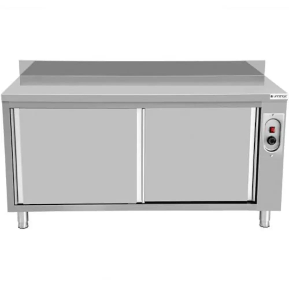 Unninox Warmhoudkast | Rvs | 30°c/80°c | Geventileerd | Schuifdeuren | 230v | Diepte 600 | Hoogte 850 | Breedte 1000-2000 | Achteropstand