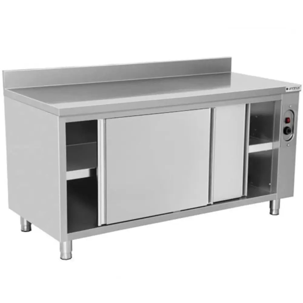 Unninox Warmhoudkast | Rvs | 30°c/80°c | Geventileerd | Schuifdeuren | 230v | Diepte 600 | Hoogte 850 | Breedte 1000-2000 | Achteropstand