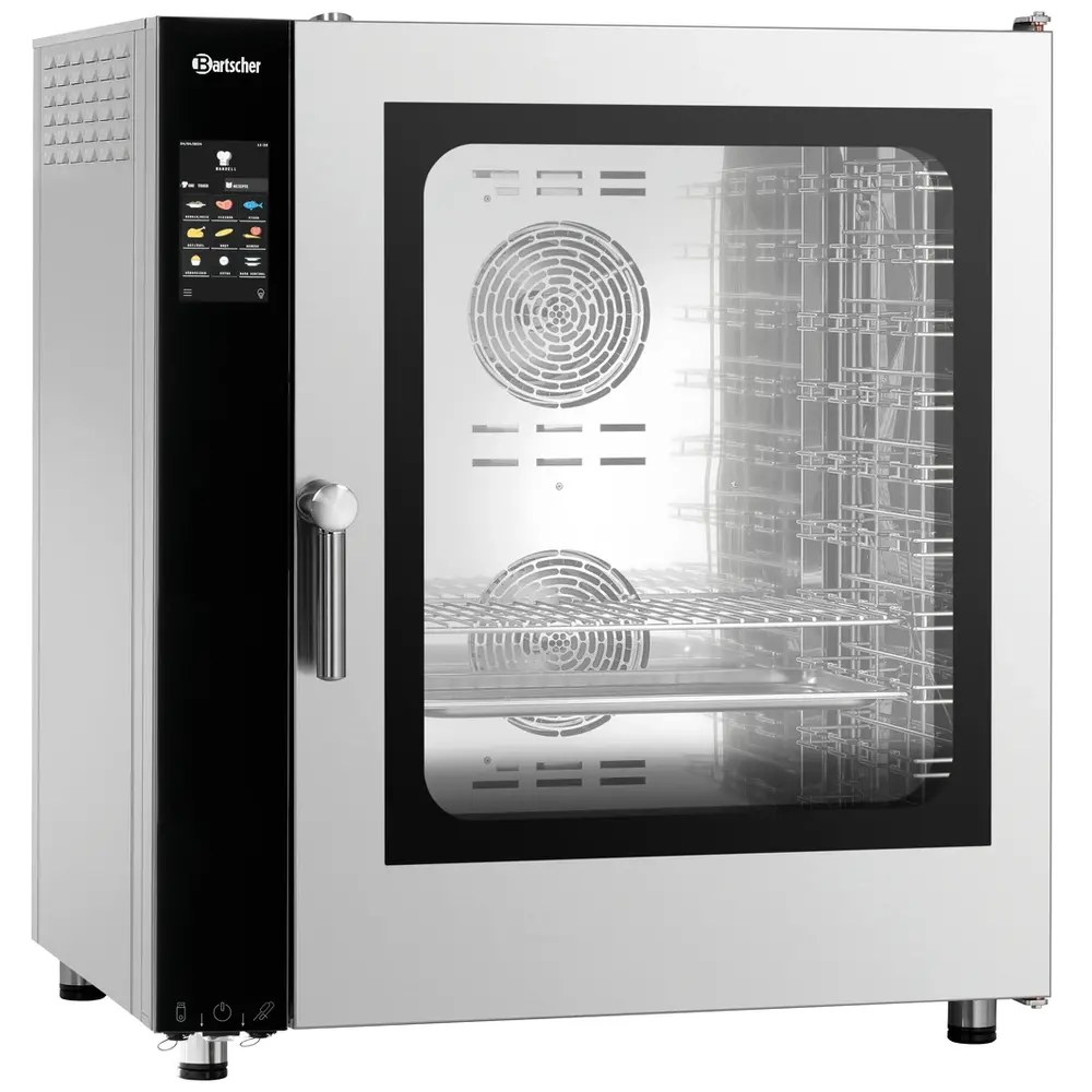 Bartscher Combisteamer | Silversteam2 | Elektrisch | 10 Niveaus (1/1 Gn) | 50°c/300°c | 17.4kw (400v) | Touchscreen | 905x840x1055(h)mm