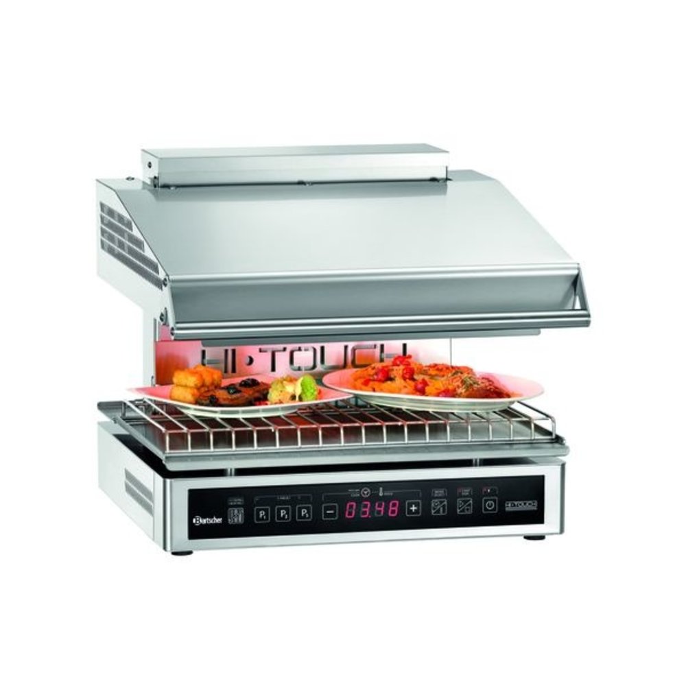 Bartscher Salamander | Elektrisch | Hi-light Lift Premium | Rvs | 4.5kw | Infrarood Warmtestraler | 585x600x515(h)mm