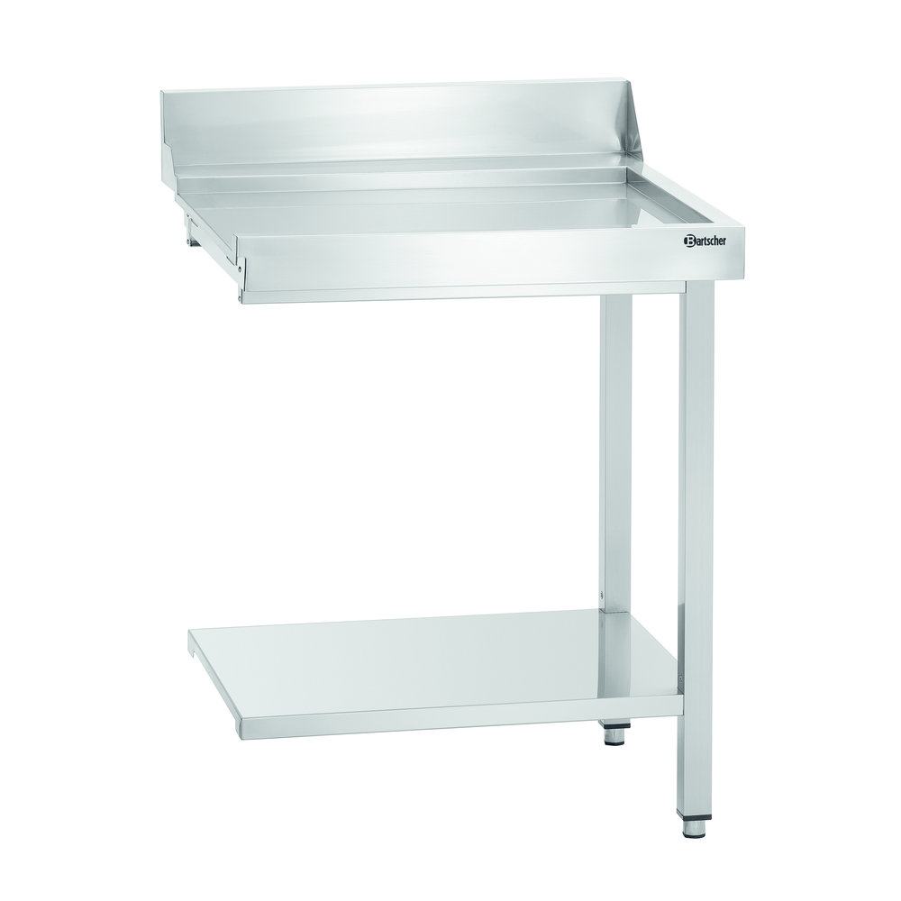 Bartscher Afvoertafel DS 700r Rvs | Onderschap + Achteropstand | 700x720x850(h)mm